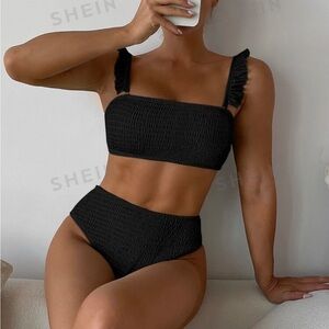 Black Bandeau Bikini Set